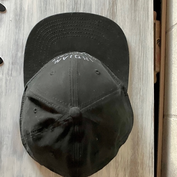 Indian Motorcycle Black on Black Embroidered Hat Ball Cap - Picture 5 of 9